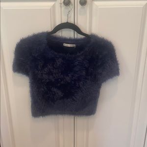 Alice & Olivia Navy Sweater